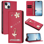 Custodia per telefono in ecopelle con protezione RFID e strass, a tema ballerina, con motivo a ballerina., For iPhone 15, For iPhone 14 Plus, For iPhone 14 / 13