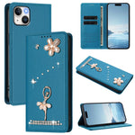 Custodia per telefono in ecopelle con protezione RFID e strass, a tema ballerina, con motivo a ballerina., For iPhone 15 Pro Max, For iPhone 15 Pro, For iPhone 15 Plus