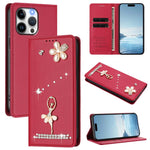 Custodia per telefono in ecopelle con protezione RFID e strass, a tema ballerina, con motivo a ballerina., For iPhone 15 Pro Max, For iPhone 15 Pro, For iPhone 15 Plus