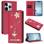 Custodia per telefono in ecopelle con protezione RFID e strass, a tema ballerina, con motivo a ballerina., For iPhone 16 Pro, For iPhone 16 Plus, For iPhone 16
