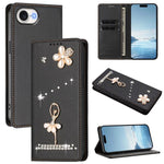 Custodia per telefono in ecopelle con protezione RFID e strass, a tema ballerina, con motivo a ballerina., For iPhone 17e / 16e, For iPhone 17 Pro Max, For iPhone 17 Pro