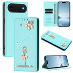 Custodia per telefono in ecopelle con protezione RFID e strass, a tema ballerina, con motivo a ballerina., For iPhone 17, For iPhone Air, For iPhone 16 Pro Max
