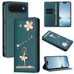 Custodia per telefono in ecopelle con protezione RFID e strass, a tema ballerina, con motivo a ballerina., For iPhone 17, For iPhone Air, For iPhone 16 Pro Max