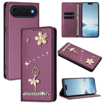 Custodia per telefono in ecopelle con protezione RFID e strass, a tema ballerina, con motivo a ballerina., For iPhone 17, For iPhone Air, For iPhone 16 Pro Max
