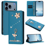 Custodia per telefono in ecopelle con protezione RFID e strass, a tema ballerina, con motivo a ballerina., For iPhone 17e / 16e, For iPhone 17 Pro Max, For iPhone 17 Pro