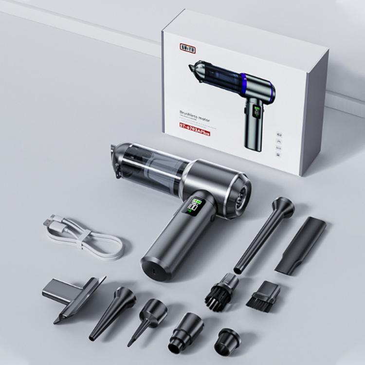 SUITU Aspirapolvere senza fili ad alta potenza con display digitale e sistema brushless per auto, One Touch Dustbin Emptying, Long Dust Collection Bin