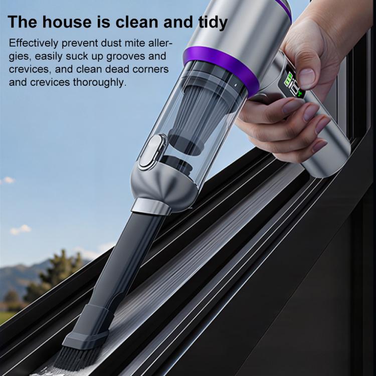 SUITU Aspirapolvere senza fili ad alta potenza con display digitale e sistema brushless per auto, One Touch Dustbin Emptying, Long Dust Collection Bin