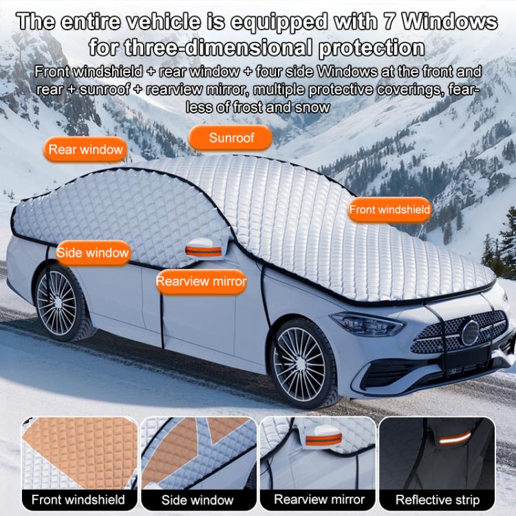 Pellicola alluminizzata per auto SUITU ST-4019, antigelo, neve e protezione UV, copertura per mezza auto, Universal SUV Model, Universal Thickened SUV Model, Universal Hatchback, Universal Sedan, Universal Thickened Sedan