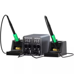 Stazione di saldatura a doppia stazione intelligente a temperatura costante MECHANIC A210 Max, US Plug, EU Plug