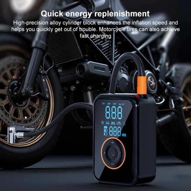 SUITU ST-5535B Pompa d'aria per auto wireless con display digitale da 4000 mAh, gonfiatore elettrico intelligente per pneumatici