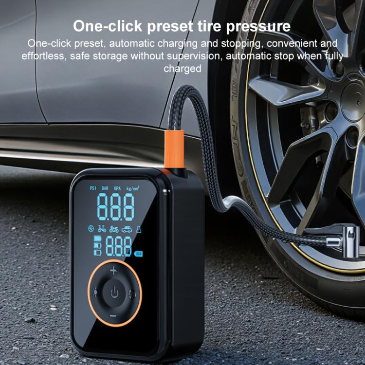 SUITU ST-5535B Pompa d'aria per auto wireless con display digitale da 4000 mAh, gonfiatore elettrico intelligente per pneumatici