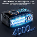 SUITU ST-5535B Pompa d'aria per auto wireless con display digitale da 4000 mAh, gonfiatore elettrico intelligente per pneumatici