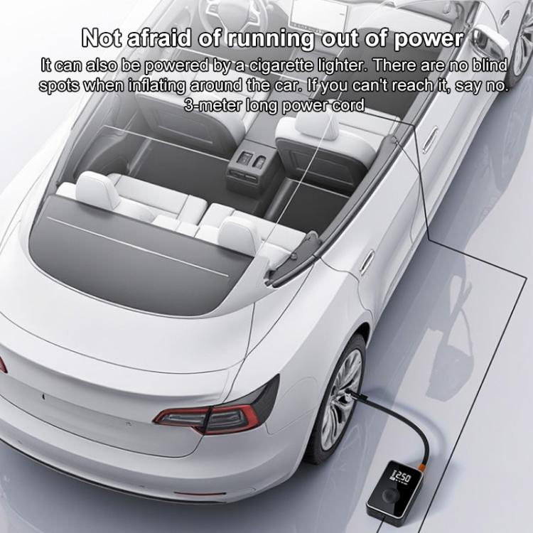 SUITU RT-601B Pompa d'aria per auto portatile elettrica con display digitale wireless e gonfiatore per pneumatici.