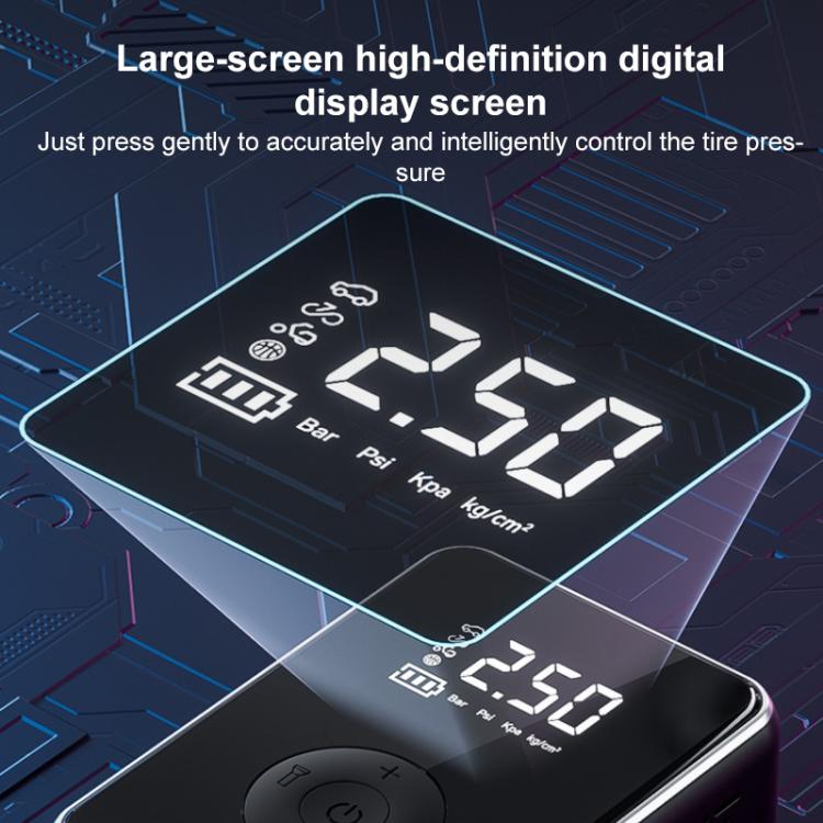 SUITU RT-601B Pompa d'aria per auto portatile elettrica con display digitale wireless e gonfiatore per pneumatici.