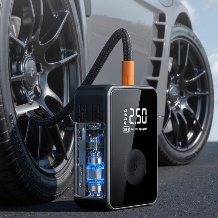SUITU RT-601B Pompa d'aria per auto portatile elettrica con display digitale wireless e gonfiatore per pneumatici.