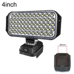 Doppia porta USB con LED per lavoro d'emergenza, compatibile con lo slot batteria Makita., 3 inch Round High Beam, 4 inch Square High Beam, 5 inch Square High and Low Beam, 8 inch Square High and Low Beam, 10 inch Square High and Low Beam