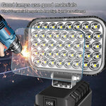 Doppia porta USB con LED per lavoro d'emergenza, compatibile con lo slot batteria Makita., 3 inch Round High Beam, 4 inch Square High Beam, 5 inch Square High and Low Beam, 8 inch Square High and Low Beam, 10 inch Square High and Low Beam