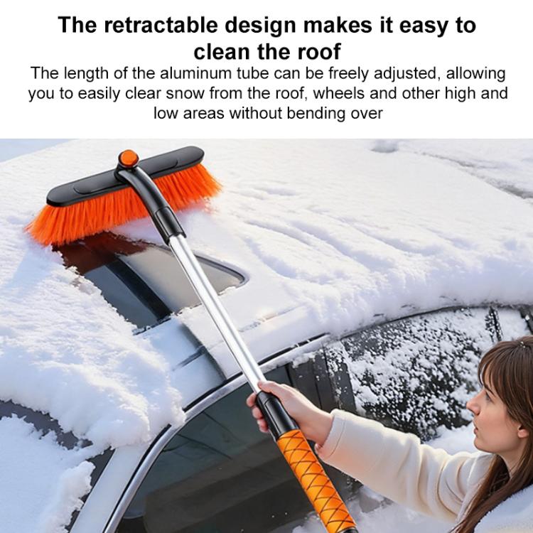 SUITU ST-3984 Pala da neve multifunzione con rotazione a 360 gradi, staccabile e retrattile, spazzola da neve
