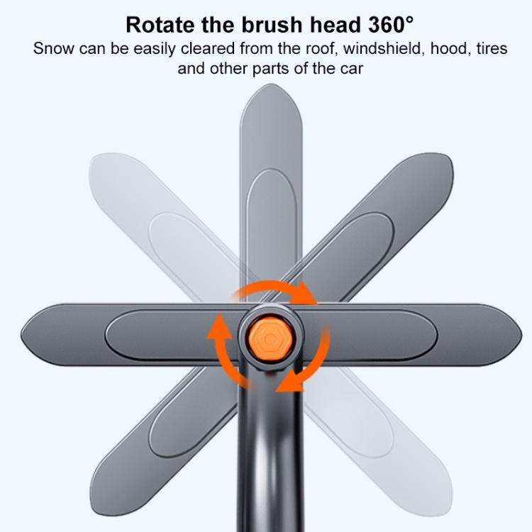 SUITU ST-3984 Pala da neve multifunzione con rotazione a 360 gradi, staccabile e retrattile, spazzola da neve