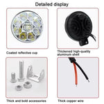 Faro LED rotondo ad alta intensità e ultra luminoso da 3 pollici, alimentato a DC12-80V.