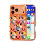 Cover per telefono con motivo a cuori rossi e cristalli scintillanti, For iPhone 18 Pro / 17 Pro, For iPhone 18 Pro Max / 17 Pro Max