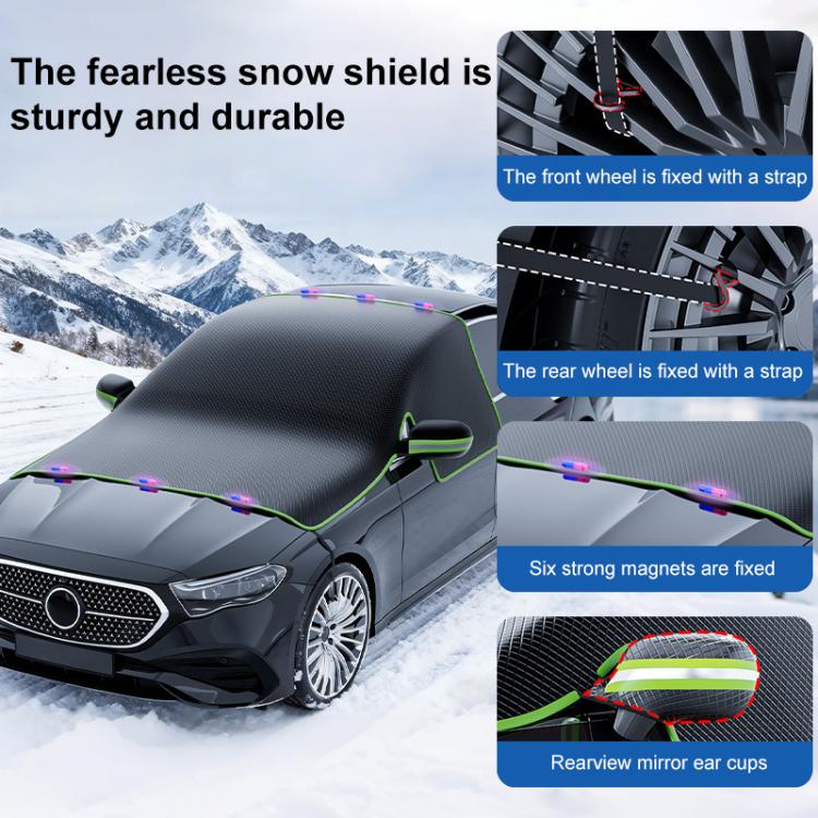 SUITU ST-3960 Copertura magnetica universale per parabrezza anteriore in tessuto Oxford, protezione da neve e sole.