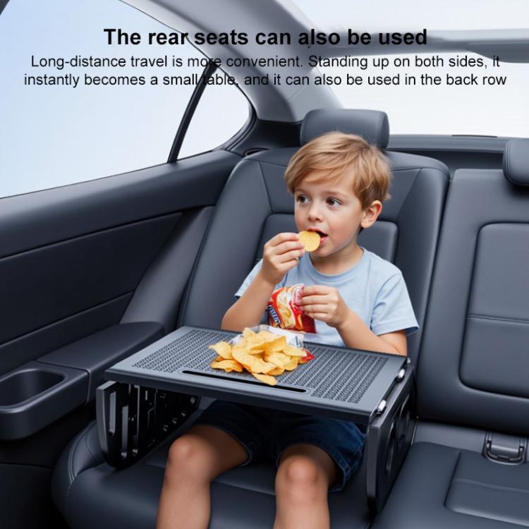 SUITU ST-2004 Tavolino da pranzo universale multifunzionale pieghevole in tre parti per auto