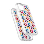 Custodia per telefono trasparente con motivo a cuori rossi e cristalli, For iPhone 13