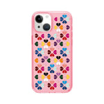 Custodia per telefono trasparente con motivo a cuori rossi e cristalli, For iPhone 13