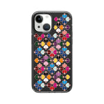 Custodia per telefono trasparente con motivo a cuori rossi e cristalli, For iPhone 13