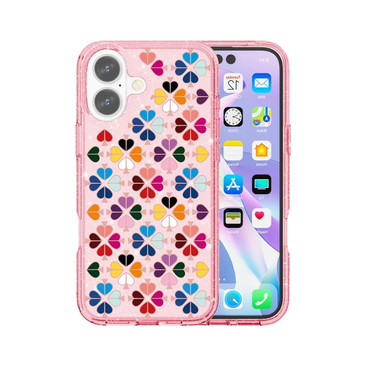 Cover per telefono con motivo a cuori rossi e cristalli scintillanti, For iPhone 17, For iPhone Air, For iPhone 16 Pro Max, For iPhone 16 Pro