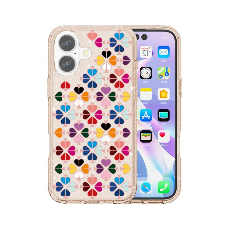 Cover per telefono con motivo a cuori rossi e cristalli scintillanti, For iPhone 17, For iPhone Air, For iPhone 16 Pro Max, For iPhone 16 Pro