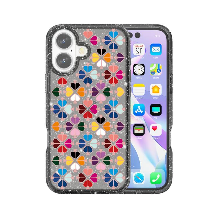 Cover per telefono con motivo a cuori rossi e cristalli scintillanti, For iPhone 17, For iPhone Air, For iPhone 16 Pro Max, For iPhone 16 Pro