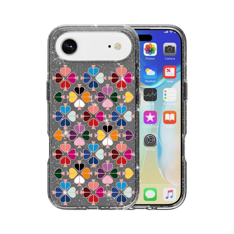 Cover per telefono con motivo a cuori rossi e cristalli scintillanti, For iPhone 17, For iPhone Air, For iPhone 16 Pro Max, For iPhone 16 Pro