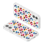 Cover per telefono con motivo a cuori rossi e cristalli scintillanti, For iPhone 16 Plus, For iPhone 16, For iPhone 15 Pro Max, For iPhone 15 Pro