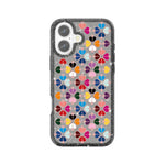Cover per telefono con motivo a cuori rossi e cristalli scintillanti, For iPhone 16 Plus, For iPhone 16, For iPhone 15 Pro Max, For iPhone 15 Pro