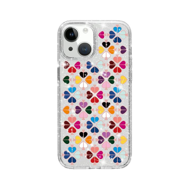 Cover per telefono con motivo a cuori rossi e cristalli scintillanti, For iPhone 15 Plus, For iPhone 15, For iPhone 14 Plus, For iPhone 14