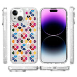 Cover per telefono con motivo a cuori rossi e cristalli scintillanti, For iPhone 15 Plus, For iPhone 15, For iPhone 14 Plus, For iPhone 14