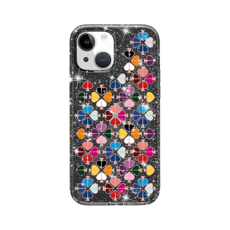 Cover per telefono con motivo a cuori rossi e cristalli scintillanti, For iPhone 15 Plus, For iPhone 15, For iPhone 14 Plus, For iPhone 14