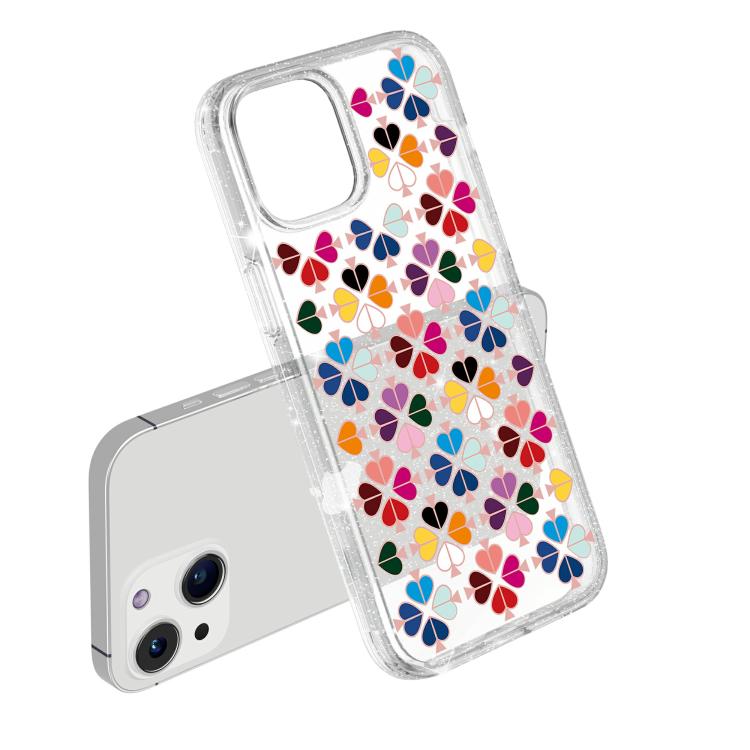 Cover per telefono con motivo a cuori rossi e cristalli scintillanti, For iPhone 13