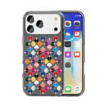 Custodia per telefono trasparente con motivo a cuori rossi e cristalli, For iPhone 18 Pro / 17 Pro, For iPhone 18 Pro Max / 17 Pro Max