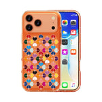 Custodia per telefono trasparente con motivo a cuori rossi e cristalli, For iPhone 18 Pro / 17 Pro, For iPhone 18 Pro Max / 17 Pro Max