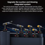 Aspirapolvere combinato per auto SUITU ST-6609C con batteria al litio rimovibile e funzione soffiaggio.