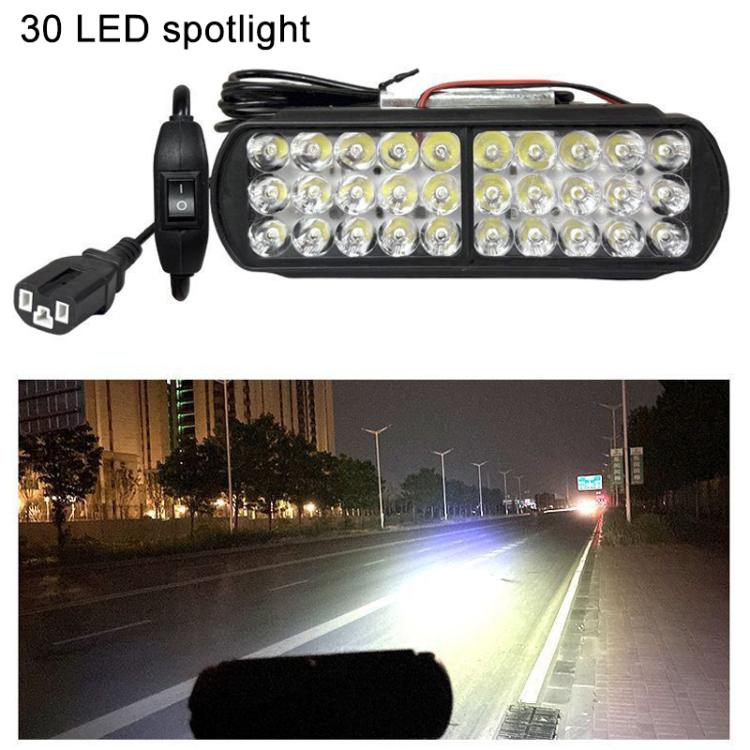 Faro LED ad alta intensità per moto, alimentazione DC 12-85V, Ultra-bright 15 LEDs + Screw, 15 LEDs + Screw + Switch + Clamp + 2.5m Plug, Ultra-bright 30 LEDs + Screw, 30 LEDs + Screw + Switch + Clamp + 2.5m Plug, Ultra-bright 36 LEDs + Screw          ...