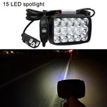 Faro LED ad alta intensità per moto, alimentazione DC 12-85V, Ultra-bright 15 LEDs + Screw, 15 LEDs + Screw + Switch + Clamp + 2.5m Plug, Ultra-bright 30 LEDs + Screw, 30 LEDs + Screw + Switch + Clamp + 2.5m Plug, Ultra-bright 36 LEDs + Screw          ...