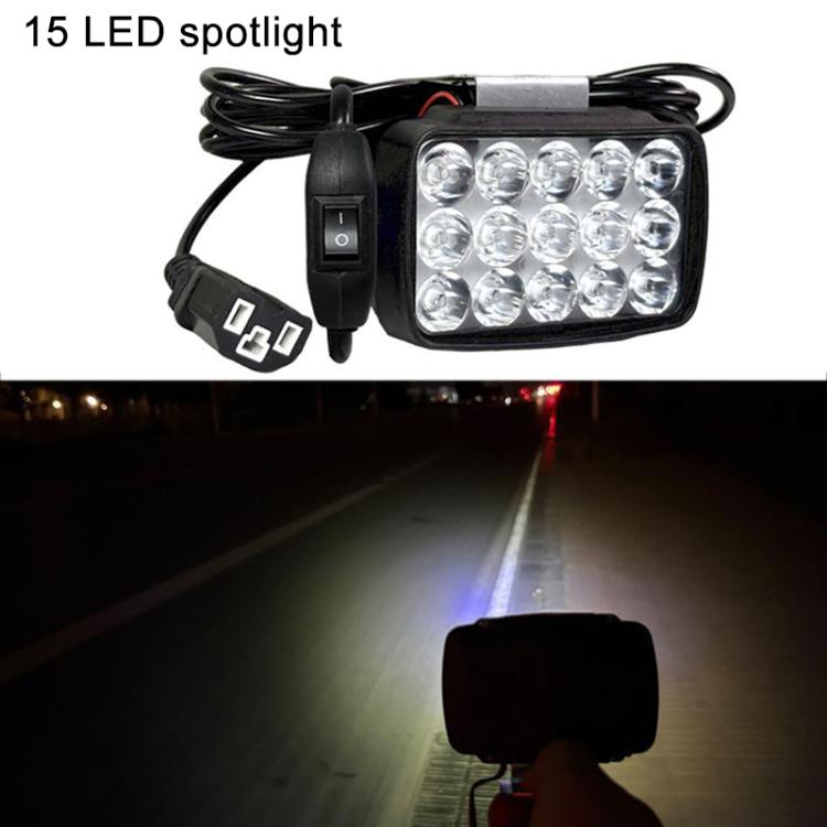 Faro LED ad alta intensità per moto, alimentazione DC 12-85V, Ultra-bright 15 LEDs + Screw, 15 LEDs + Screw + Switch + Clamp + 2.5m Plug, Ultra-bright 30 LEDs + Screw, 30 LEDs + Screw + Switch + Clamp + 2.5m Plug, Ultra-bright 36 LEDs + Screw          ...