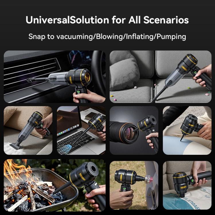 Aspirapolvere combinato con display digitale e funzione soffiante SUITU ST-6704APlus per auto., One Touch Dustbin Emptying