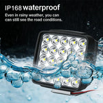 Faro LED ultra luminoso per auto, impermeabile IP68, DC12-80V, 15 LEDs, 45 LEDs
