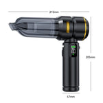 Aspirapolvere combinato con display digitale e funzione soffiante SUITU ST-6704BPlus per auto, Extended Dustbin