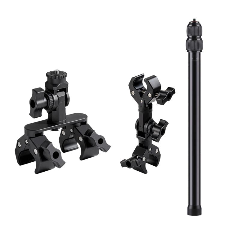 Supporto universale per action camera da manubrio di bicicletta con asta di prolunga, With Rod & Dual-Leg Crab & Dual-Head Crab Clamp, With 2 x  Dual-Head-Crab Clamp, With Rod & Dual-Head-Crab & Single-Crab Clamp